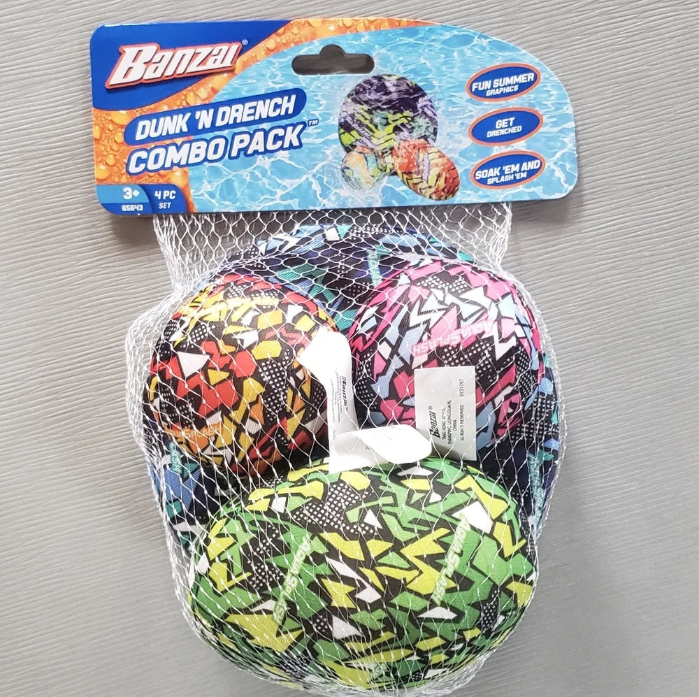 BANZAI Dunk 'n Drench Combo Pack 4 pcs
